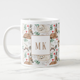 Riesen-Tasse, Waldtiere mit Monogramm Jumbo-Tasse