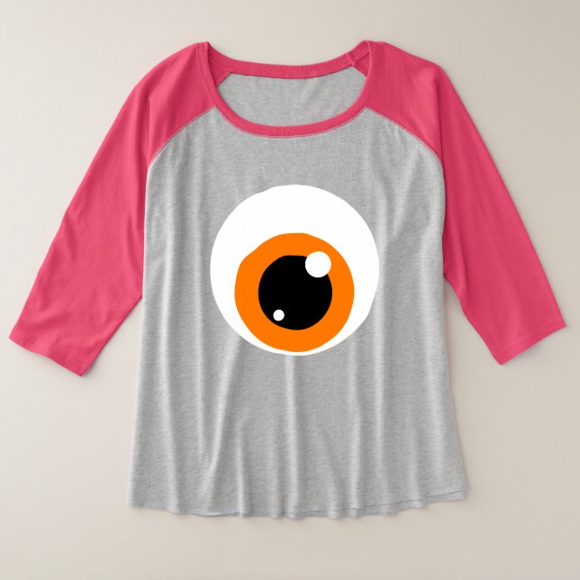 Riesenaugen Plus Größe T - Shirt (Design vorne)