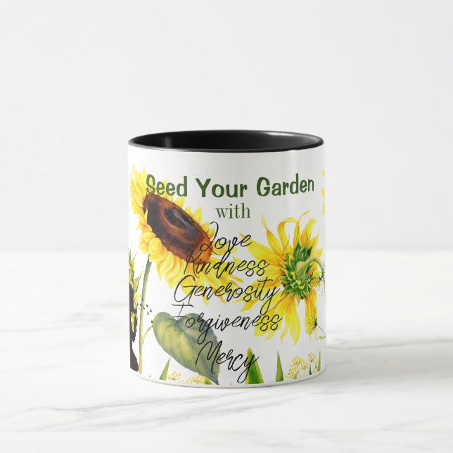 Riesenblumen Script Words Pillar Candle Tasse (Zentrum)
