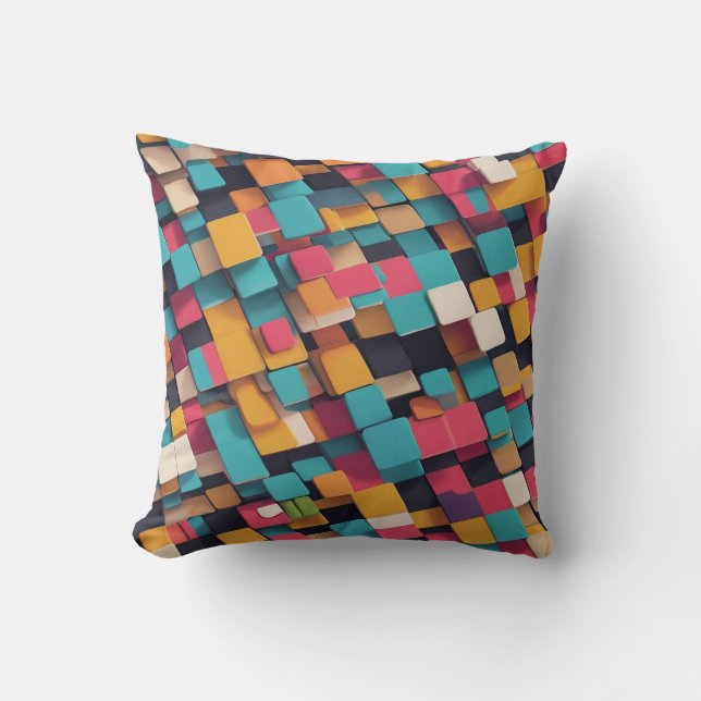 Riesenbunte Quadrate Kissen (Vorderseite)