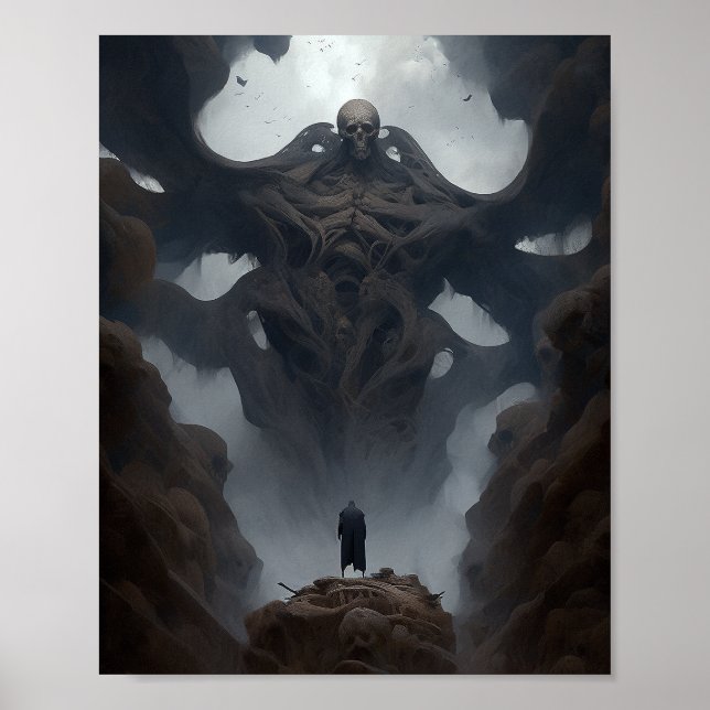 Riesendemon-Kreatur Dunkle Fantasie-Horror Poster (Vorne)