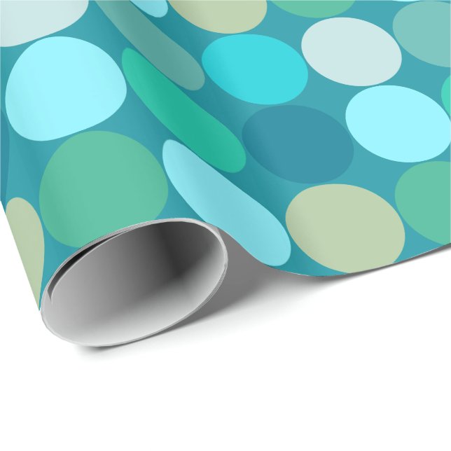 Riesendots aus dem Mittelalter, Türkis, Aqua & Bei Geschenkpapier (Rolleneckpunkt)