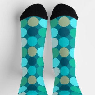 Riesendots aus dem Mittelalter, Türkis, Aqua & Bei Socken