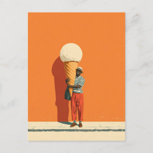 Rieseneis Creme Postkarte