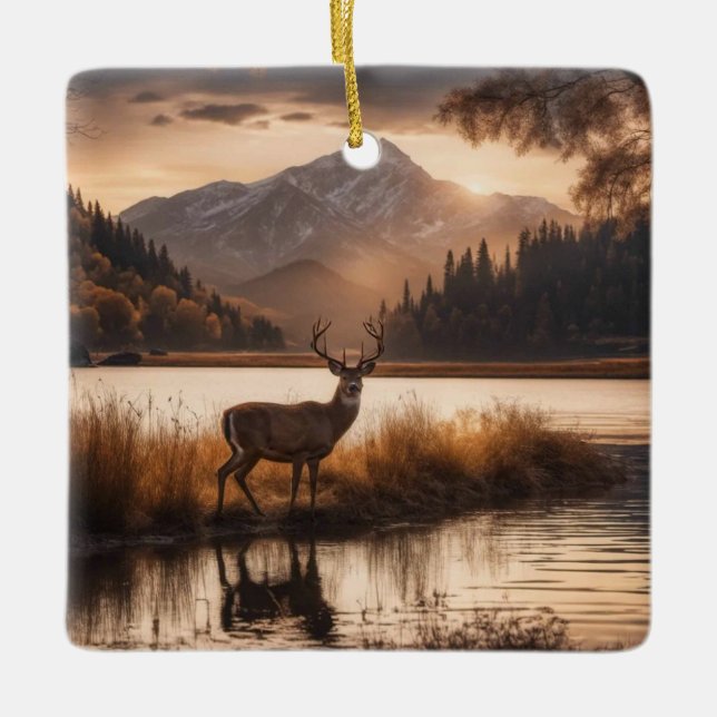 Riesengebirge am Bergsee Keramikornament (Vorderseite)