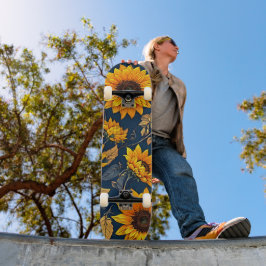 Riesengebirge: Sonnenblumen Kunstwerk Skateboard