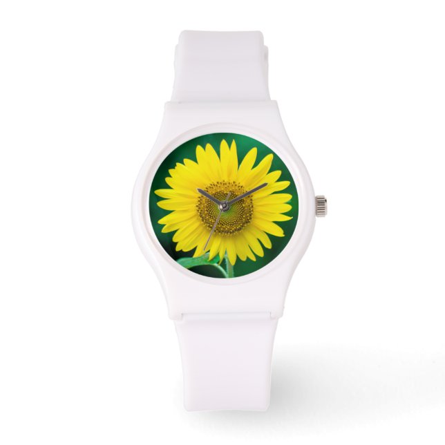 Riesengelbe Sonnenblume im Sommer Armbanduhr (Vorderseite)