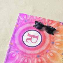 Riesenhandtuch 70x30 im psychedelischen Muster