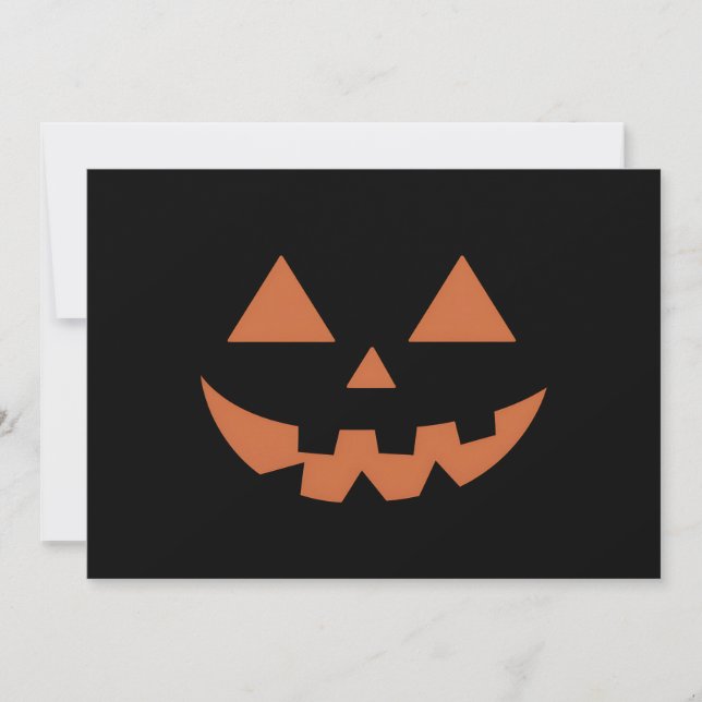 RiesenJack O' Lantern Face Halloween Pumpkin Einladung (Vorderseite)