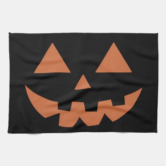 RiesenJack O' Lantern Face Halloween Pumpkin Geschirrtuch (Horizontal)