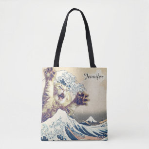 Riesenkatzenwelle - Die große Welle vor Kanagawa Tasche