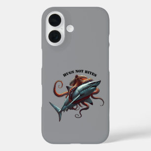 Riesenkraken, die einen riesigen, großen, weißen H iPhone 16 Hülle