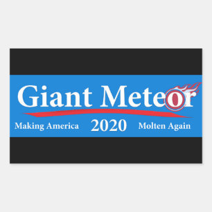 Riesenmeteor 2020: Amerika wieder geschmolzen Rechteckiger Aufkleber