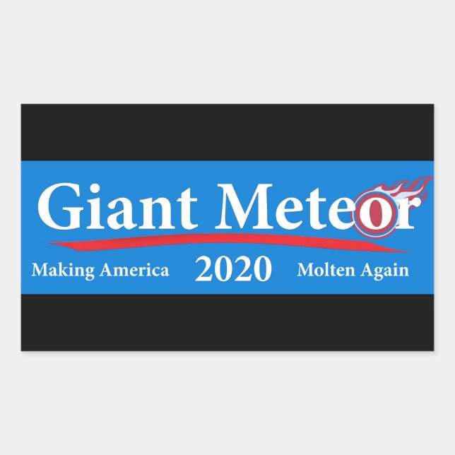 Riesenmeteor 2020: Amerika wieder geschmolzen Rechteckiger Aufkleber (Vorderseite)