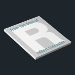 Riesenmonogramm aus dem Schreibtisch des Notepad Notizblock<br><div class="desc">Klicken Sie auf IT CUSTOMIZE, um diese Vorlage zu ändern.</div>