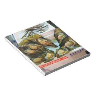 Riesenmuscheln Tsukiji-Fischmarkt, Tokio, Japan Notizblock