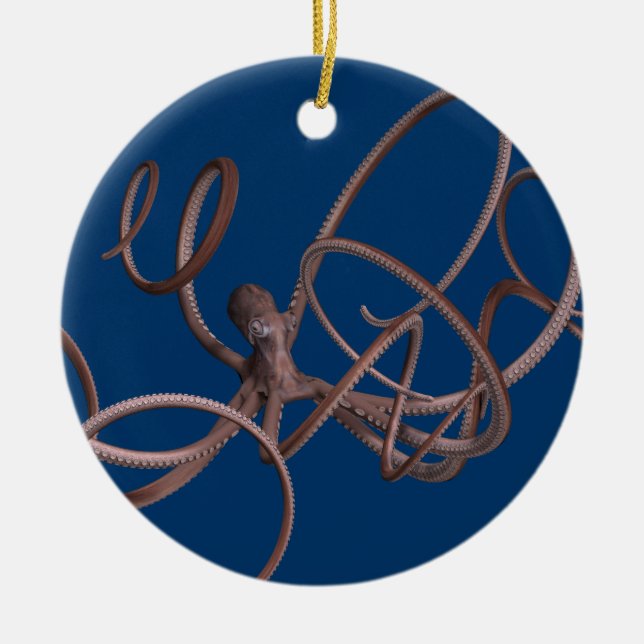 Riesenoctopus Keramik Ornament (Vorne)