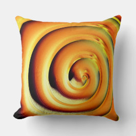 Riesenorange-Spirale in schwarz Kissen