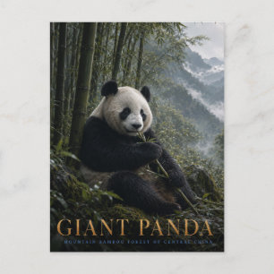 Riesenpanda-Bambuswald TIERE Postkarte