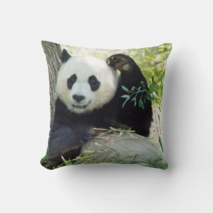 Riesenpanda, die sich gegen den Baum erhebt Kissen