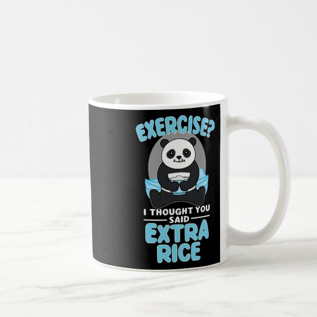 Riesenpanda Funny Gym Workout Redewendungen Nahrun Kaffeetasse (Rechts)