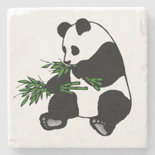 Riesenpanda isst Bambus Steinuntersetzer