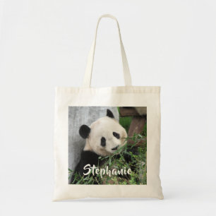 Riesenpanda mit Personalisiertem Namen Tragetasche
