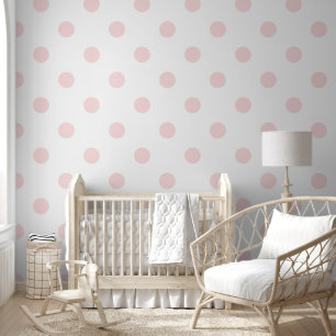 Riesenpolka-Dot-Muster rosa Pastellfarbe Tapete