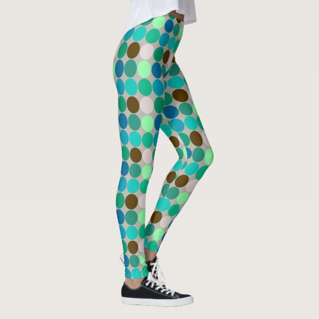 Riesenpunkte aus der Mitte des Jahrhunderts, türki Leggings (Rechts)