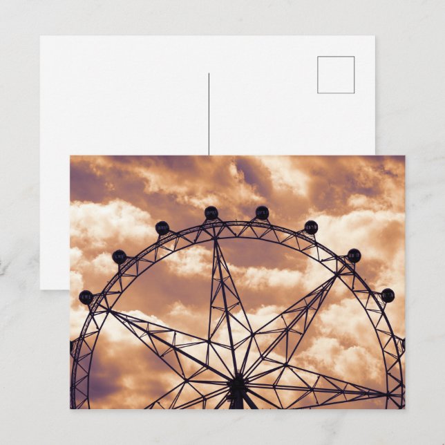 Riesenrad am Himmel Postkarte (Vorne/Hinten)