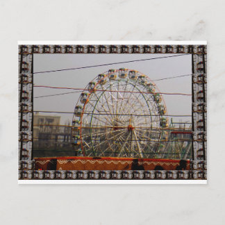 Riesenrad fährt New Delhi Indien Motorenfestivals Postkarte