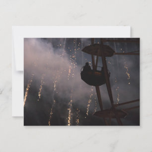 RIESENRAD HAAGER HERBSTFEST MIT ABSCHLUSSFEUERWERK POSTKARTE