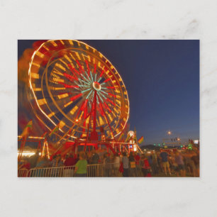 Riesenrad in der Dämmerung im Nordwesten Montanas Postkarte