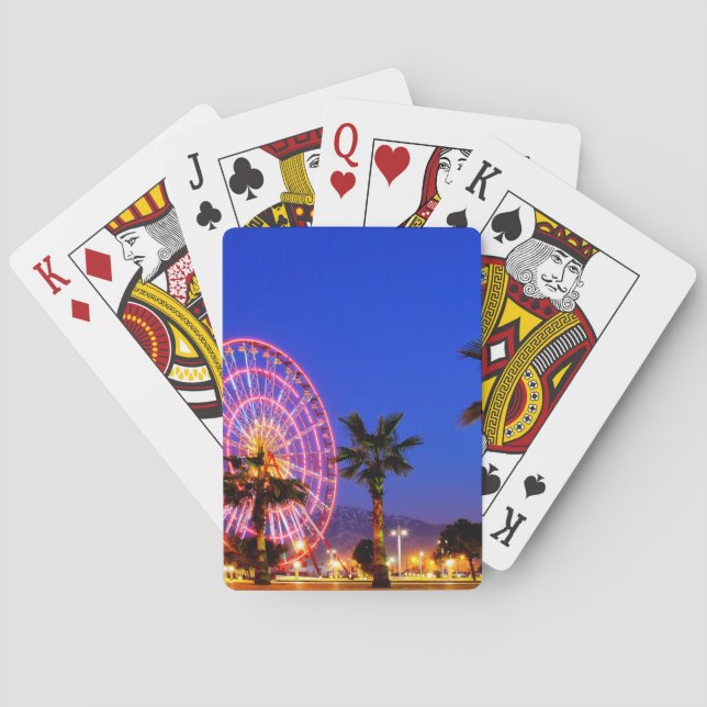 Riesenrad und Leuchtturm Spielkarten (Rückseite)