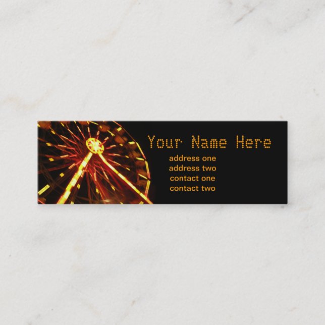 Riesenrad-Visitenkarte Mini Visitenkarte (Vorderseite)