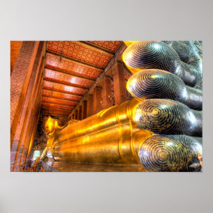 Riesenreklamation Buddha im Tempel, Wat Pho, Poster