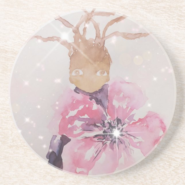 Riesenrosa-Blume Getränkeuntersetzer (Vorne)