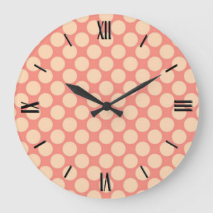 Riesenrücken - Sherbet-Orange Große Wanduhr