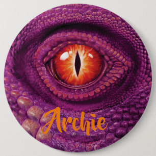 Riesenrundes Abzeichen mit Monogramm Drachenauge Button