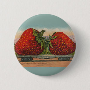Riesens Erdbeeren Antiquität Früchte Spaß Button