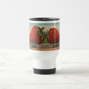 Riesens Erdbeeren Antiquität Früchte Spaß Reisebecher