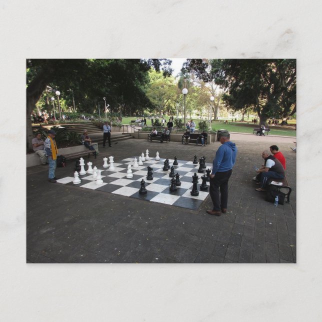 Riesenschachspiel im Hyde Park, Sydney Postcard Postkarte (Vorderseite)