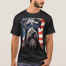 Riesenschnauzer 4. Juli amerikanische Flagge