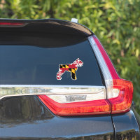 Riesenschnauzer-Dog-Silhouette mit Maryland-Flagge