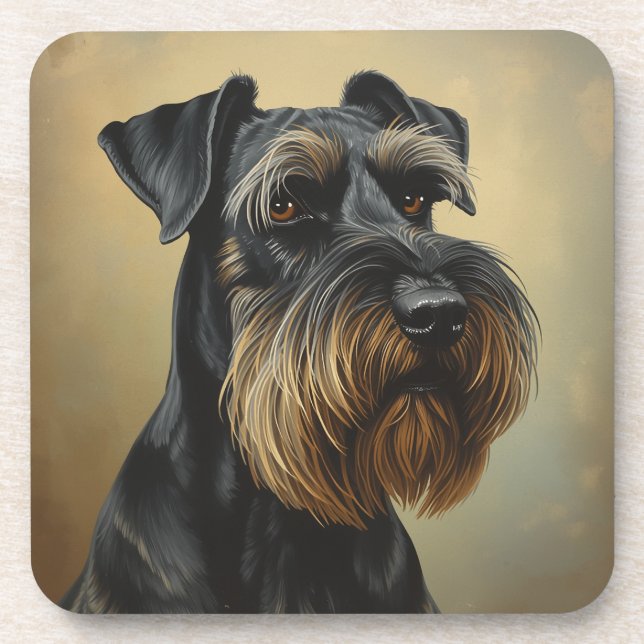 Riesenschnauzer Getränkeuntersetzer (Vorderseite)