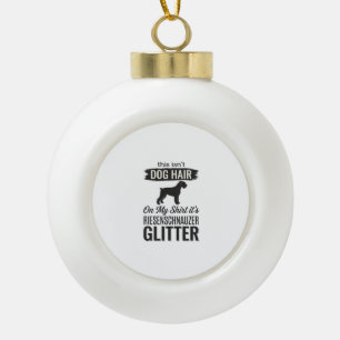 Riesenschnauzer Glitter Lustiges Hundeliebhaber-De Keramik Kugel-Ornament