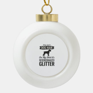 Riesenschnauzer Glitter Lustiges Hundeliebhaber-De Keramik Kugel-Ornament