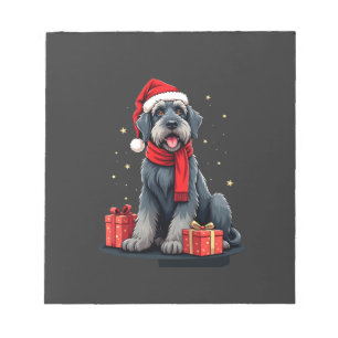 Riesenschnauzer Hund Weihnachtsfeiern Feiertage Sa Notizblock