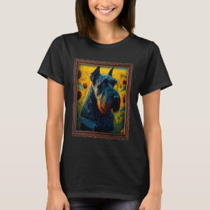 Riesenschnauzer Malerei Sonnenblumen Blume Mama Wo T-Shirt