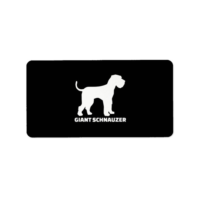 Riesenschnauzer-Prämie Adressaufkleber (Vorne)
